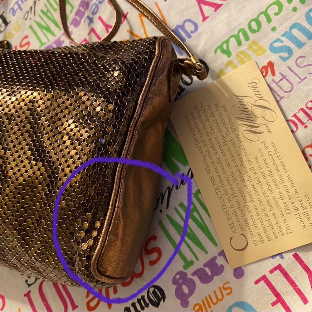 Whiting &davis Brown Mesh crossbody🌟👛 - Picture 5 of 10